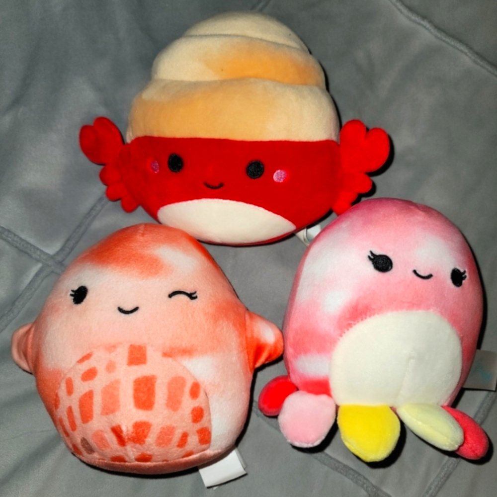 Mini Squishmallows 3pc Sea Set NWOT